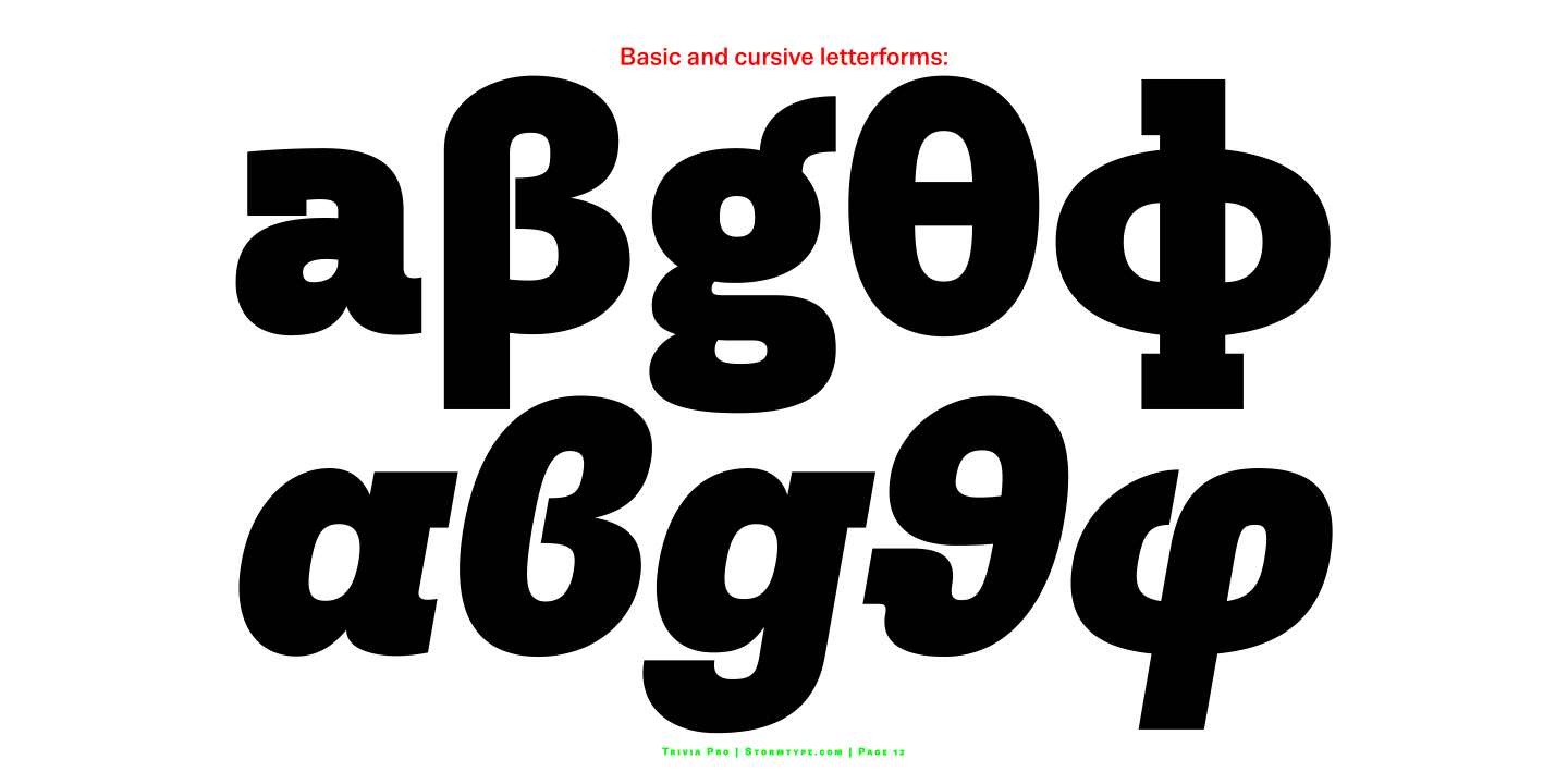 Przykład czcionki Trivia Slab Bold Italic